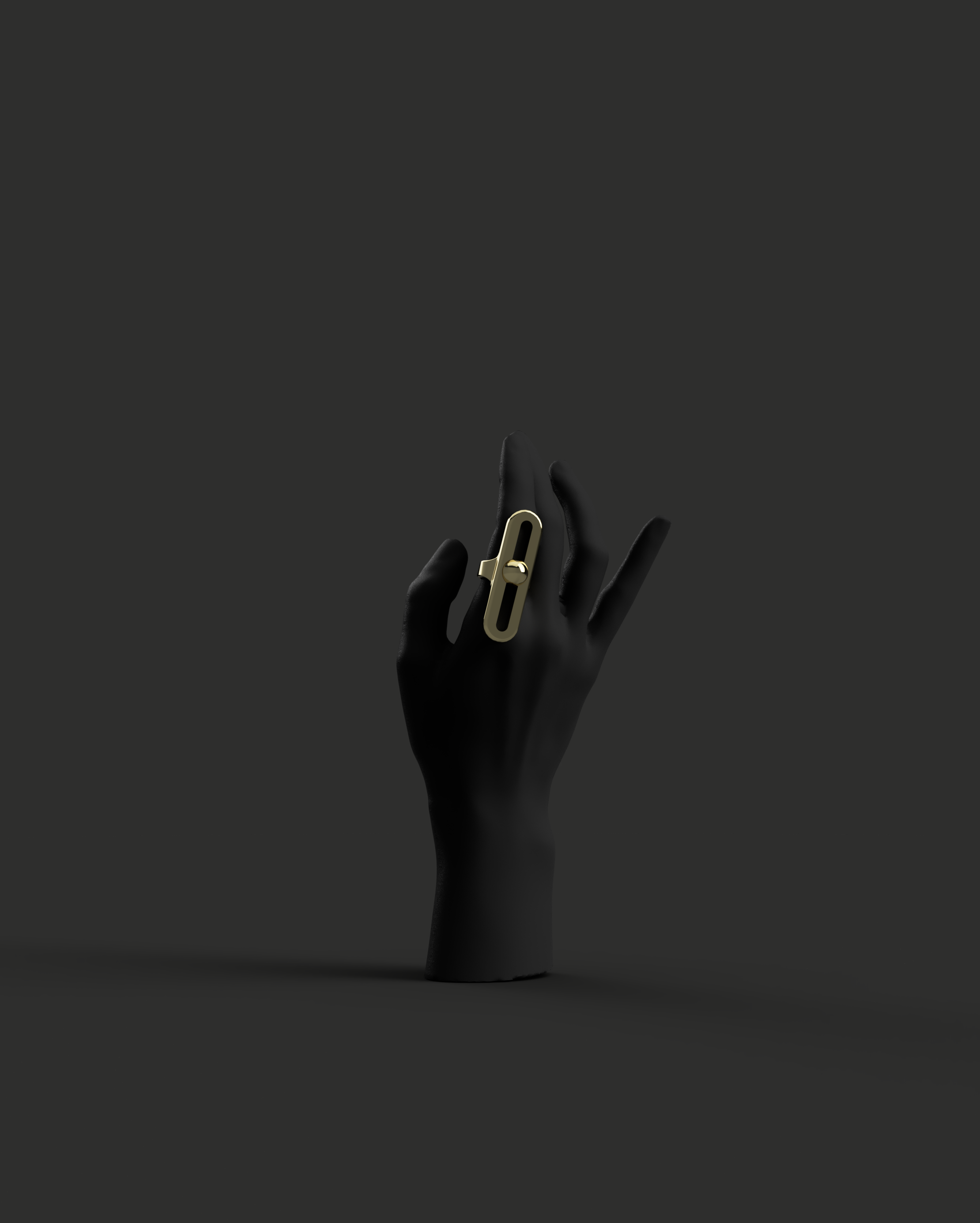 Deep Breathing Fidget Ring - Long - 14K Yellow Gold
