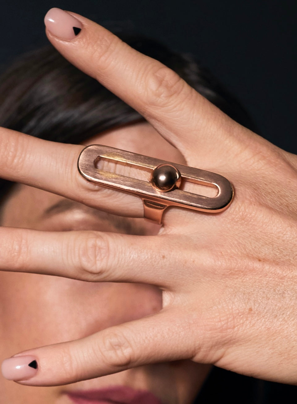 Rose gold fidget ring sales