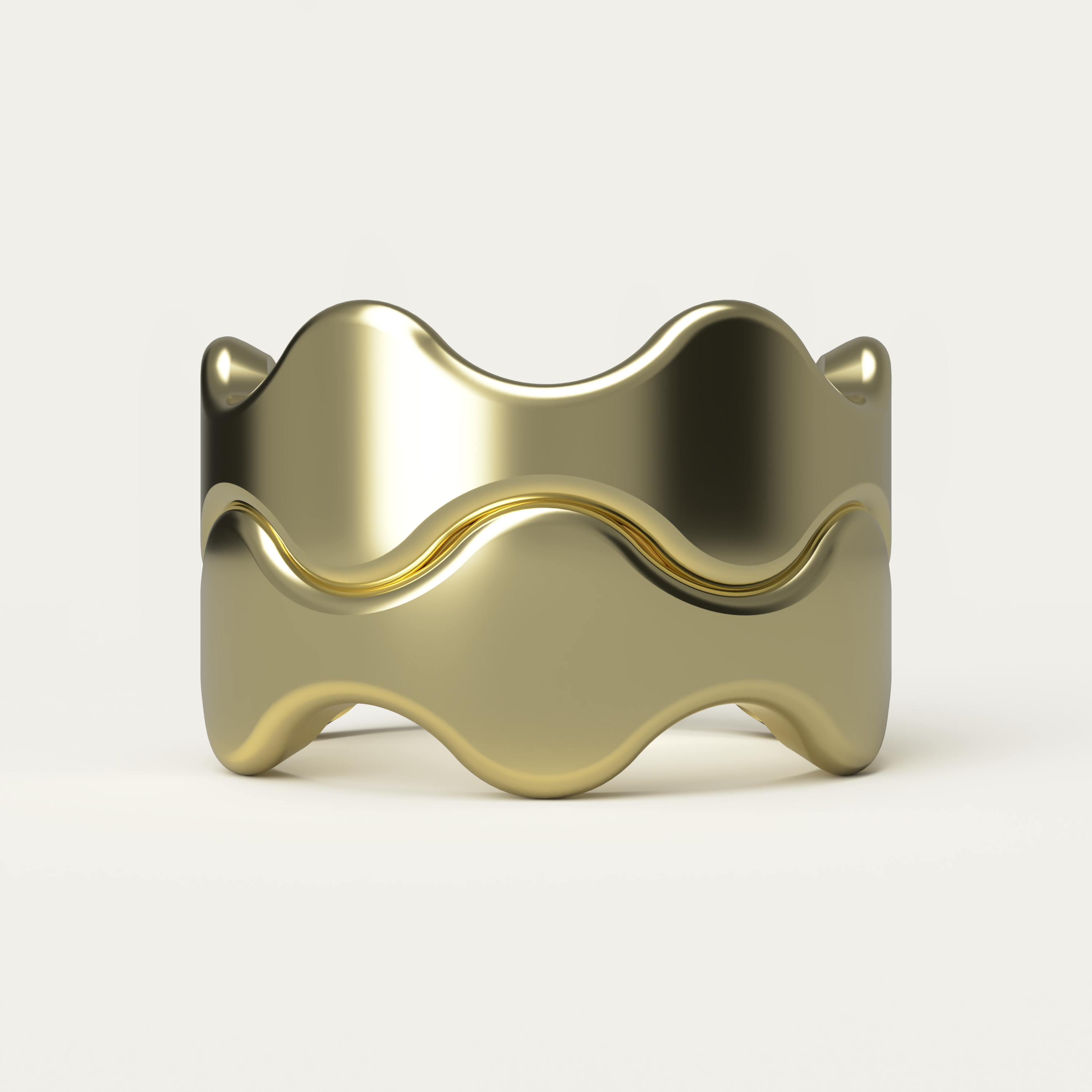 Wave Ring - 14K Yellow Gold