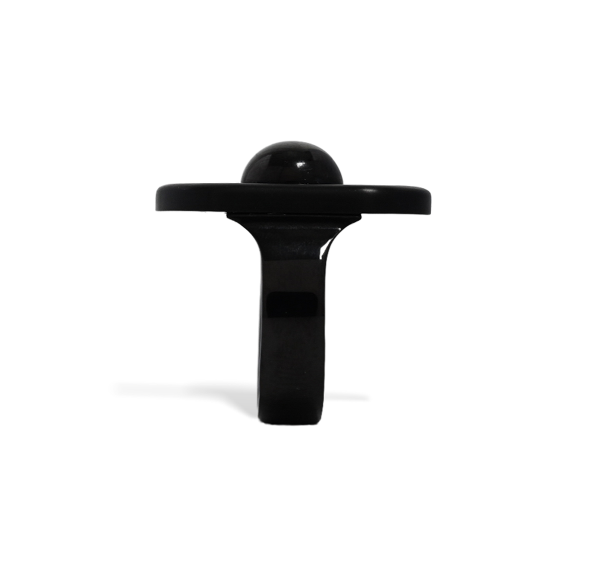008 CALM RING GUN METAL BLACK SS316